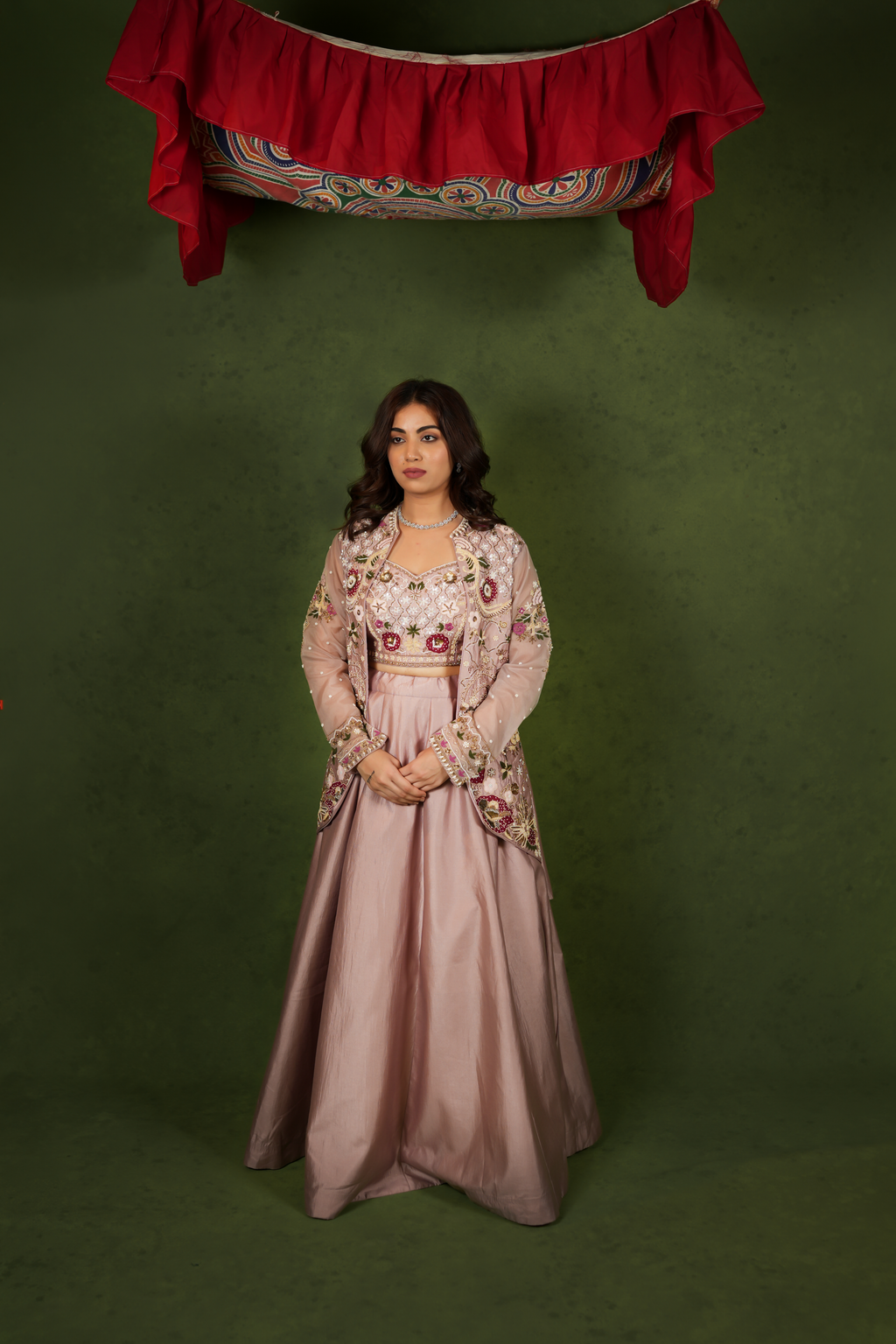 Regal Blush Embroidered Ensemble