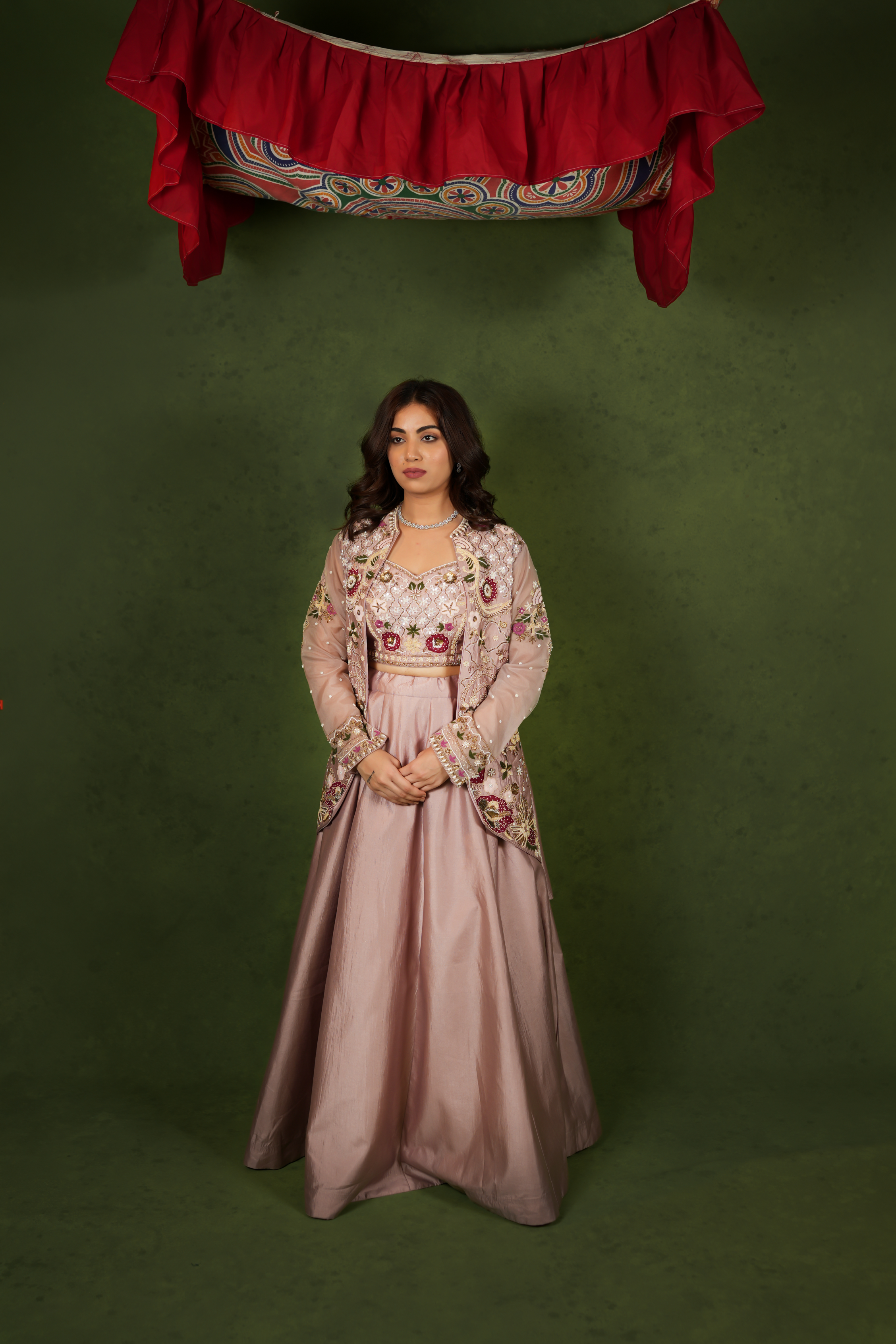 Regal Blush Embroidered Ensemble