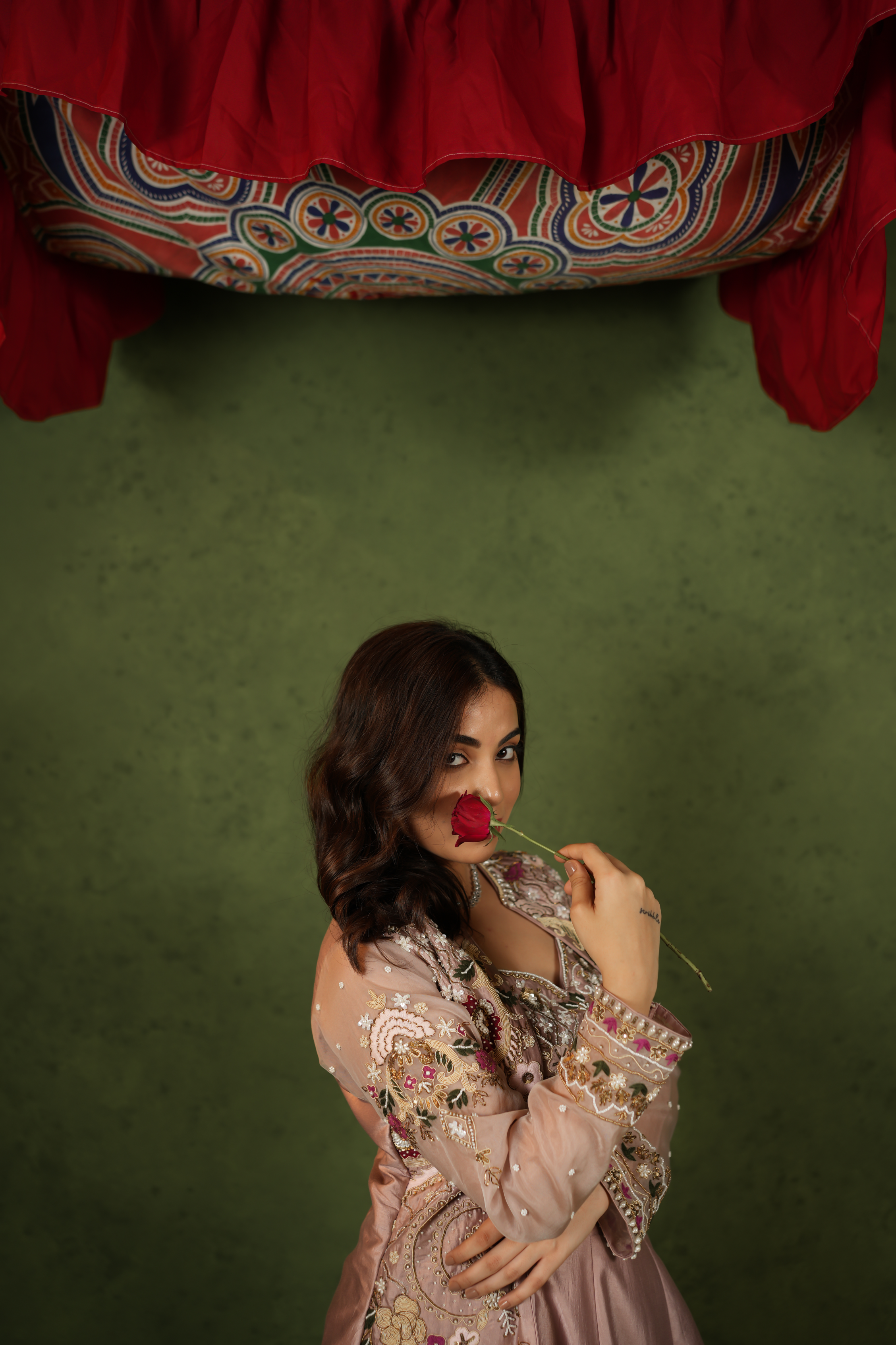 Regal Blush Embroidered Ensemble