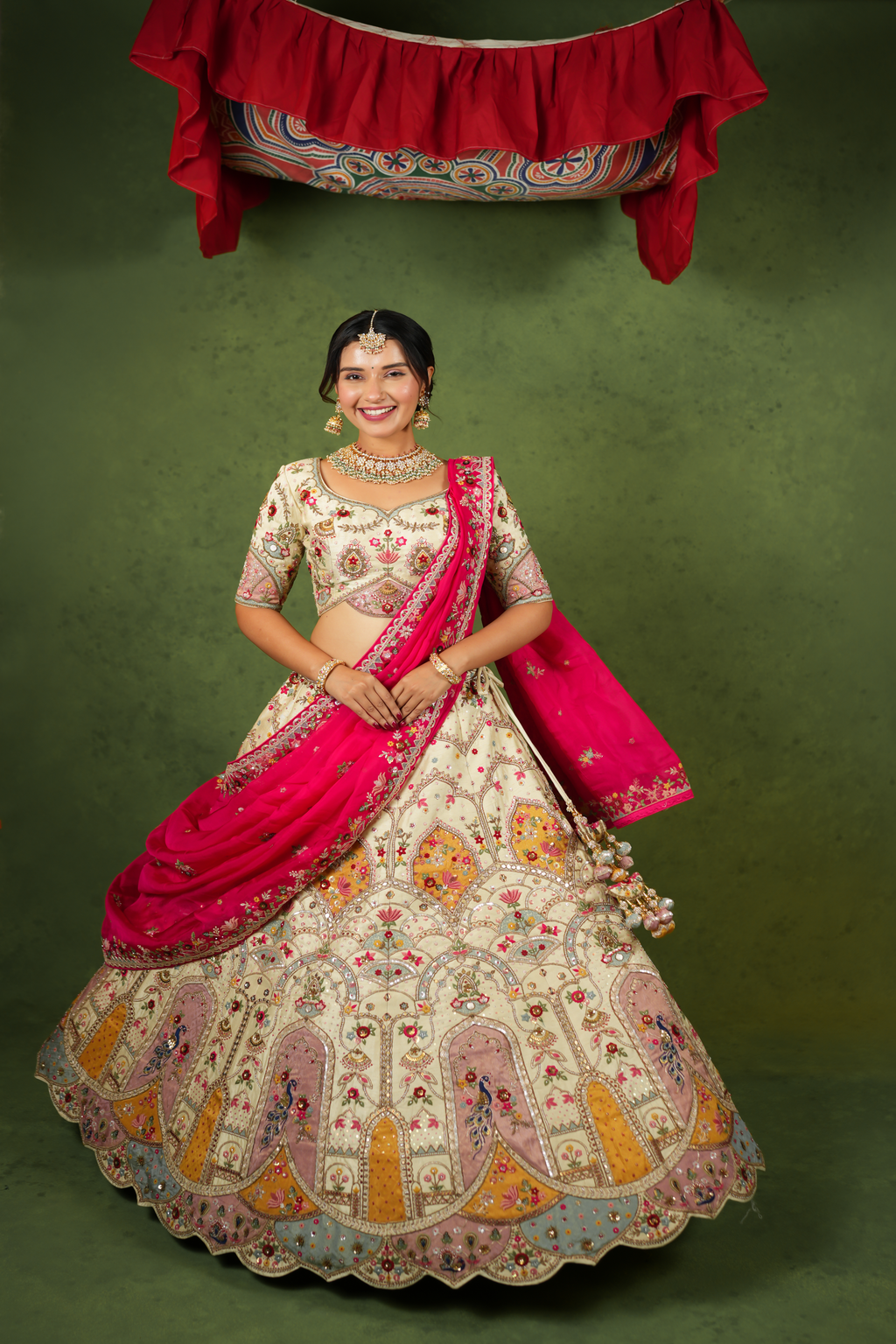 Enchanting off-white bridal lehenga