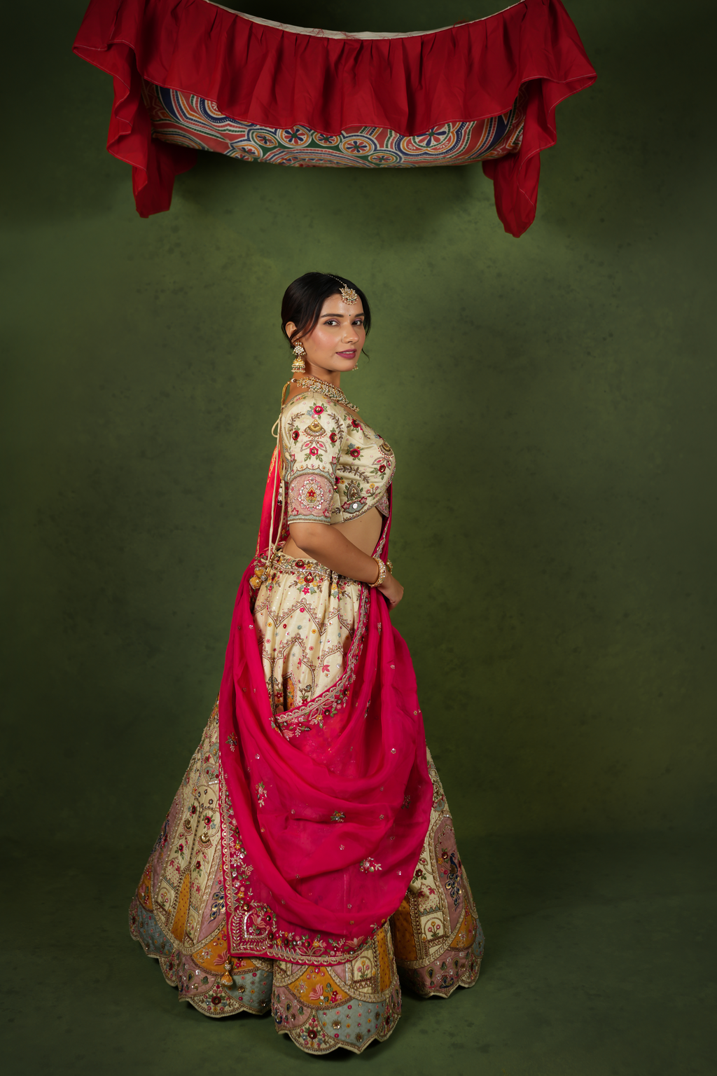 Enchanting off-white bridal lehenga