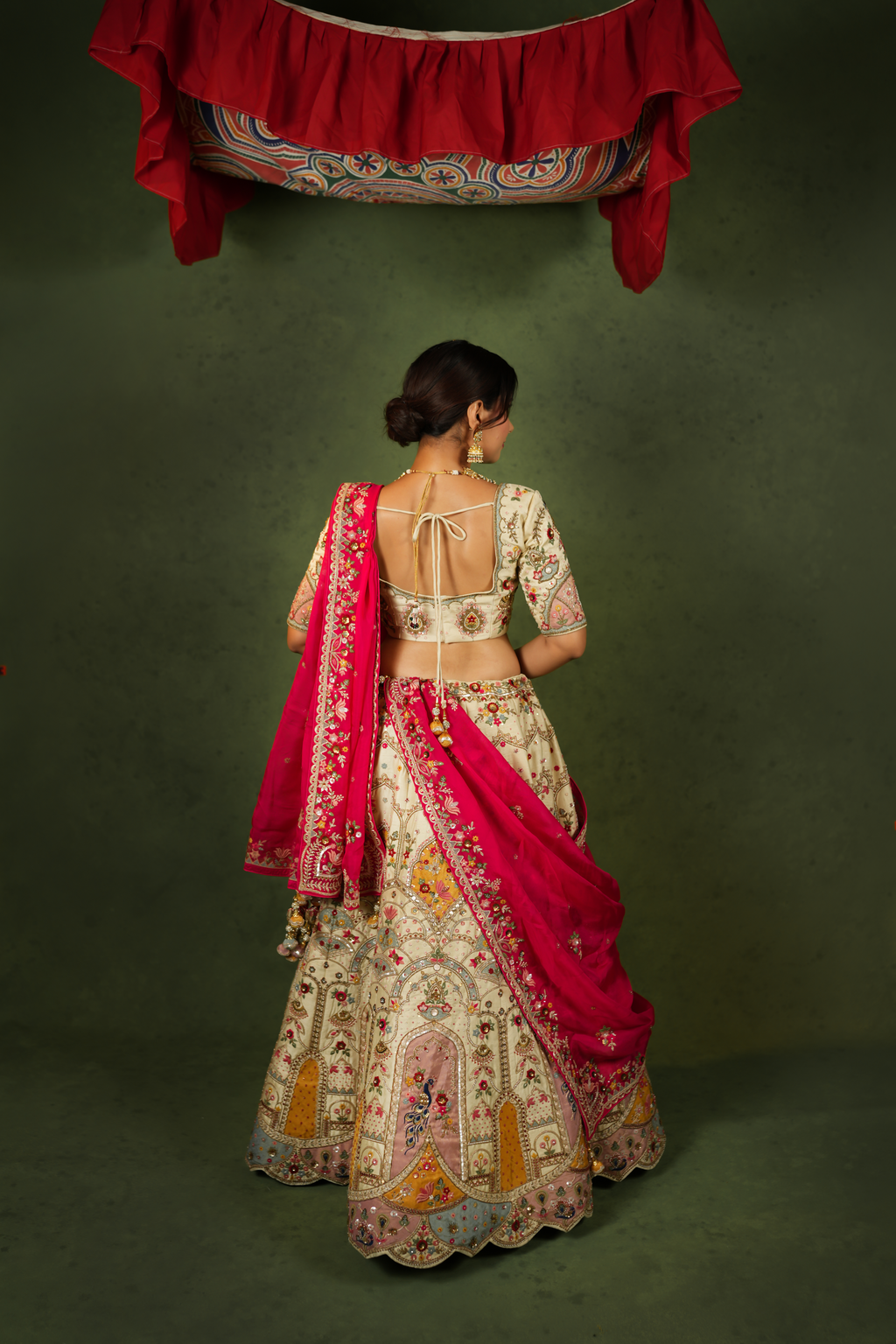 Enchanting off-white bridal lehenga