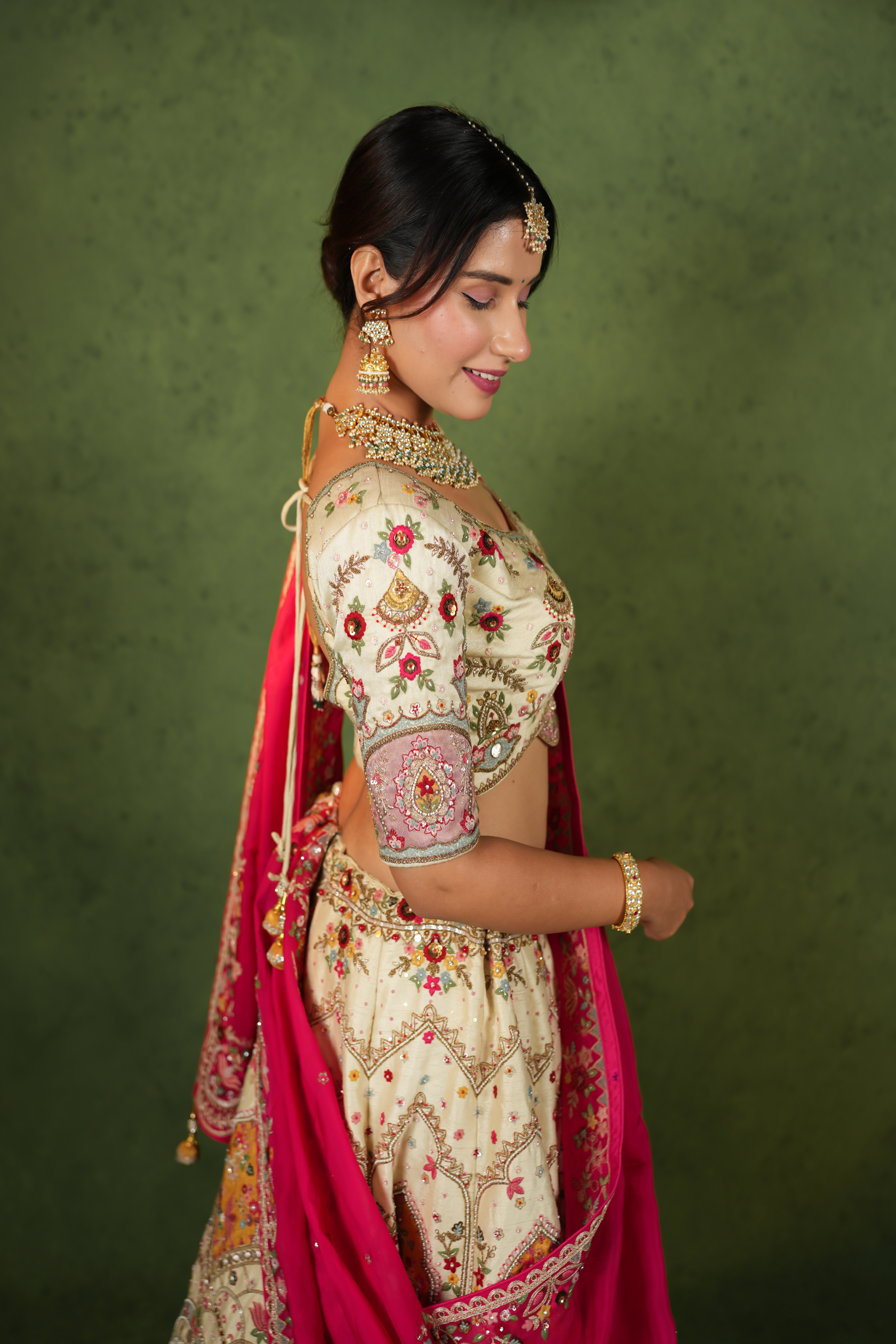 Enchanting off-white bridal lehenga