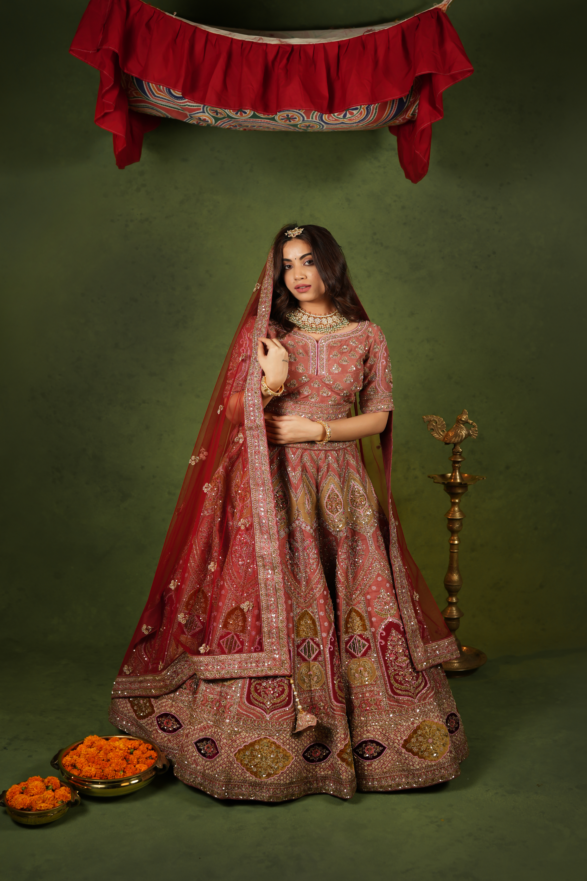 Maroon Bridal Lehenga