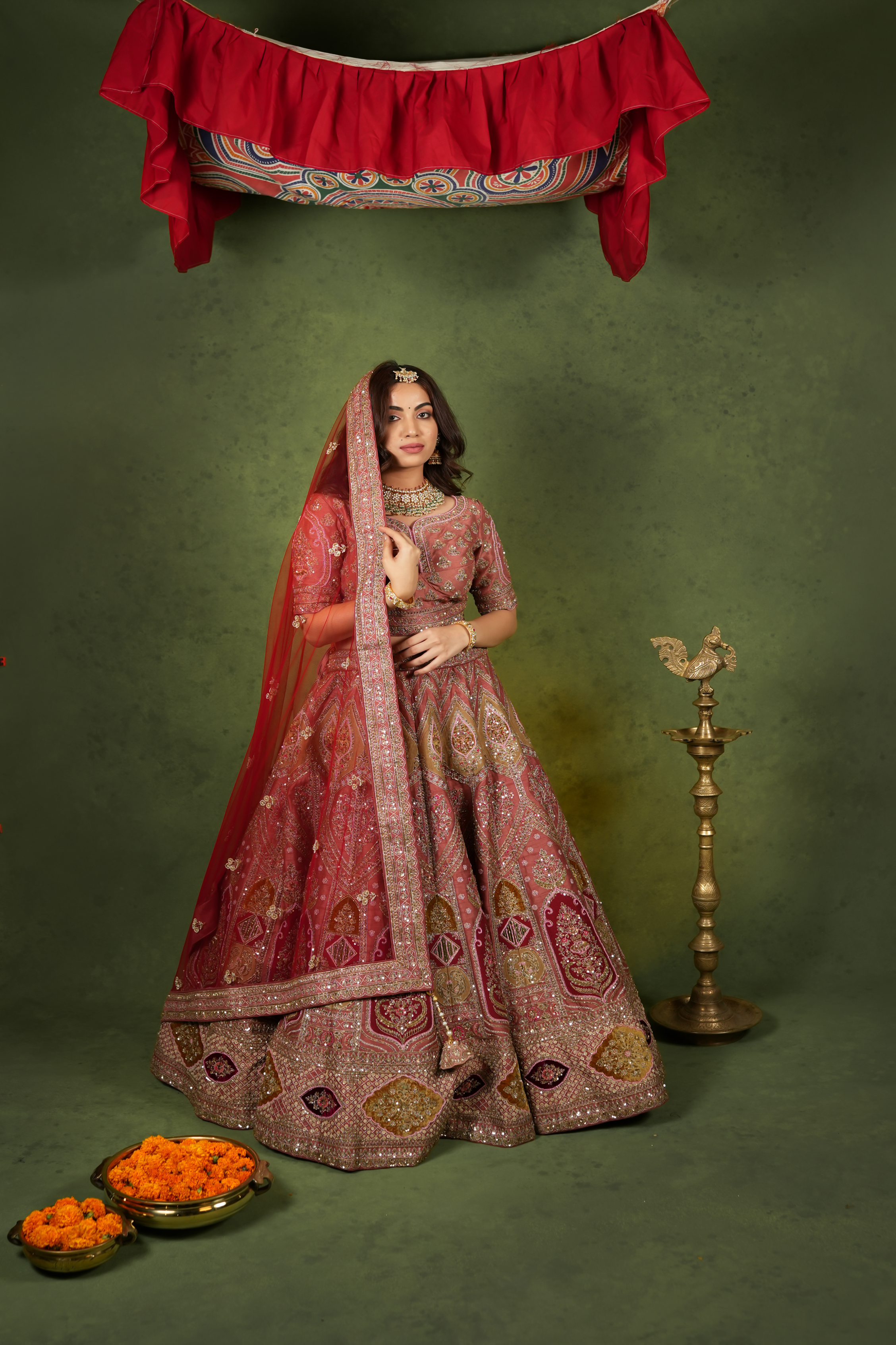 Maroon Bridal Lehenga