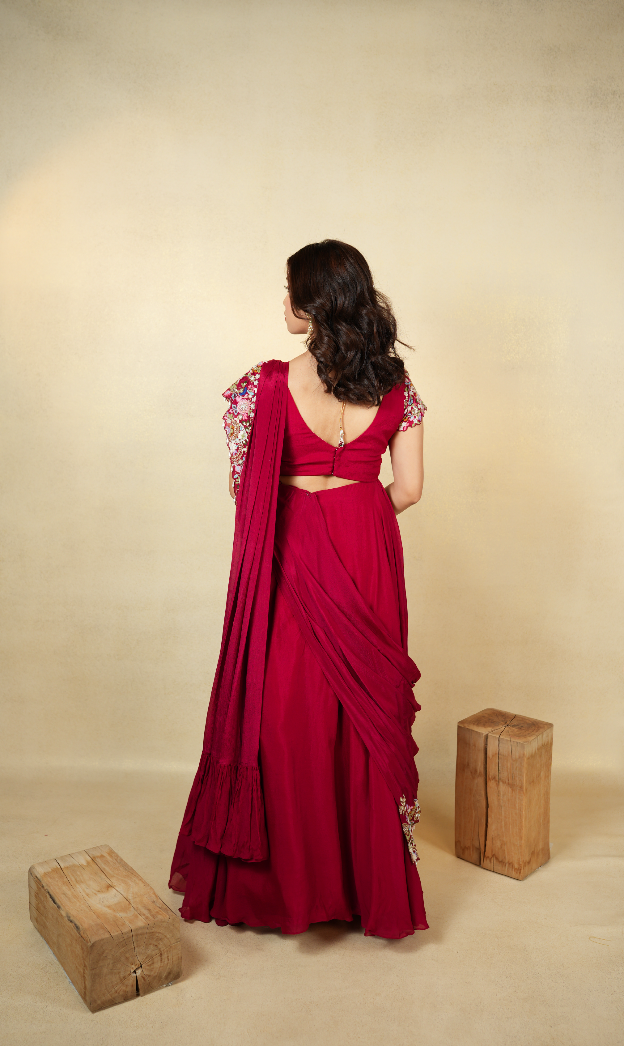 Radiant Red Embroidered Lehenga Choli