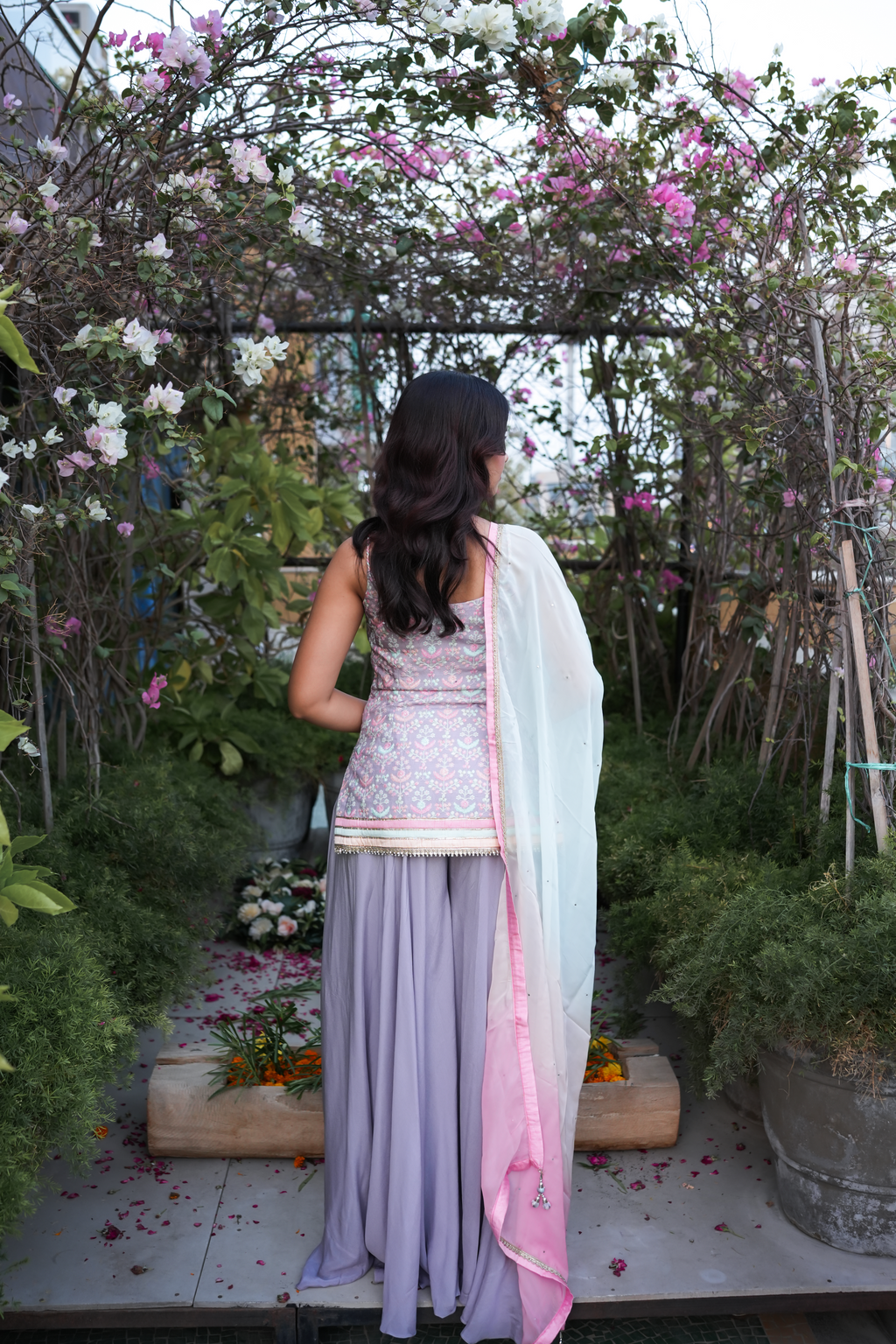 Elegant Pastel Floral Ensemble